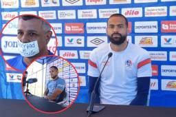 El portero del Olimpia, Edrick Menjívar, atendió este viernes a los medios de comunicación previo al clásico ante Motagua.