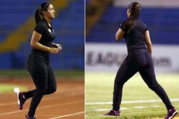 Leslie Fareaux se levantaba corriendo para darle asistencia a los jugadores panameños en el juego contra Olimpia.