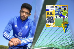 Anthony Rubén Lozano apareció en el banquillo de suplentes, pero su director técnico le dio oportunidad en la segunda etapa en partido de Liga española entre Cádiz - Villarreal.