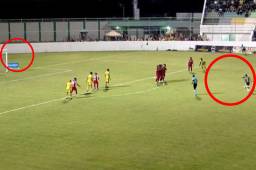 El golazo que estuvo a punto de marcar Gerson Argueta en Comayagua ante Real Sociedad.