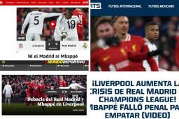 Así reacciona la prensa internacional a la crisis del Real Madrid en la Champions League. Ahora perdieron ante el Liverpool en Anfield.