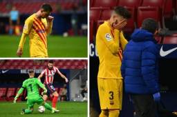 Te presentamos las mejores imágenes que dejó la derrota del Barcelona ante el Atlético de Madrid por 1-0 en la Liga de España. Piqué se lesionó.