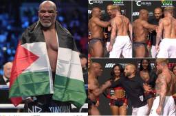 Mike Tyson da tremenda cachetada a Jack Paul y este se burla del excampeón.