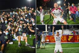 Saprissa se coronó campeón en Costa Rica y el defensor Esteban Espíndola lo celebró por todo lo alto.