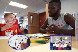 Los jugadores de New York Red Bulls convivieron con los pacientes de cáncer pediátrico y crearon diseños para los tacos de los futbolistas.