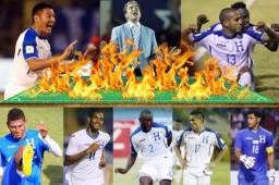 Este es el 11 de jugadores con los que Jorge Luis Pinto ha chocado durante sus dos años y medio en Honduras. Hay algunos con los que se ha reconciliado, pero con la mayoría rompió relaciones.