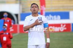 Emilio Izaguirre lamenta el empate sufrido ante Nicaragua en el estadio Carlos Miranda. Fotos: Johny Magallanes.