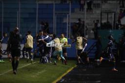 Motagua le robó el liderato al Olimpia con su victoria 1-0 en el estadio Nacional. Foto: Alex Pérez.