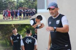 La plantilla del Vida se ejercitó este lunes en dos grupos, el último equipo titular y quienes no tuvieron participación. Foto: Edgar Witty