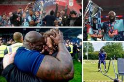 Adebayo Akinfenwa acaba de llevar a su equipo por primera vez al Championship (segunda división británica) y se transformó en el gran ídolo de la ciudad.