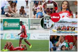 Platense y Vida empataron 1-1 en el Excélsior. Estas son las imágenes de lo que ocurría en las playas de Puerto Cortés durante el encuentro. Fotos Neptalí Romero