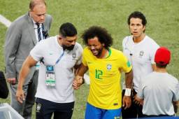 Momentos cuando Marcelo abandonaba el estadio llorando tras la lesión en la espalda. Foto cortesía