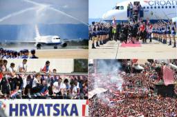 Miles de fanáticos se concentraron en el centro de Zagreb para recibir a su selección. La bienvenida fue espectacular y dejaron increíbles fotografías.