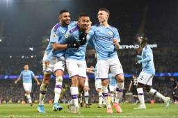 Gabriel Jesus fue la gran figura del Manchester City con sus dos anotaciones ante el Everton. FOTOS: AFP