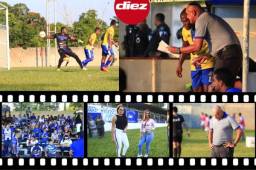 La cara de frustración de Tyson Núñez y Wilmer Cruz tras caer en el Domingo Ortega 2-0 ante San Juan de Quimistán, Santa Bárbara en la ida de cuartos de final de la Liga de Ascenso.