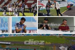 Así se vivió el empate entre Motagua y Tauro FC en el estadio Chelato Úcles, Diego Vásquez viendo a su exquipo; fallo de Tejeda y festejo de los jugadores del Tauro. Fotos David Romero