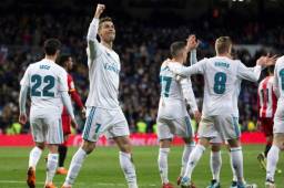 Cristiano Ronaldo marcó cuatro goles y ahora es el segundo mejor goleador de La Liga con 22 tantos, solo por detrás de Messi que tiene 25.