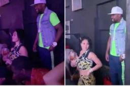 Así de bien se la estaba pasando Floyd Mayweather en el club nocturno en Arizona.