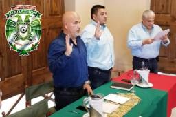 Momentos cuando era juramentada la directiva del Marathón con el presidente Orinson Amaya al mando del club por los próximos dos años. Fotos cortesía