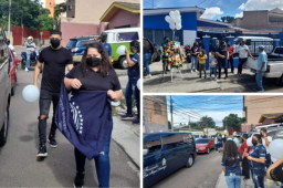 Aficionados, familiares y jugadores del Motagua dieron el último adiós a Carlos 'Flaco' Centeno, quien fue victima del Covid-19.