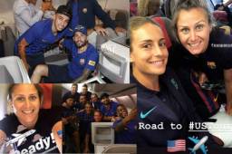Los equipos masculino y femenino del Barça viajaron a los Estados Unidos para continuar con la preparación y la distribución de asientos en el avión desató la polémica.