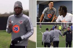 El atacante hondureño inició los trabajos de pretemporada del Houston Dynamo y espera que se define su futuro.