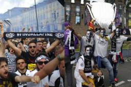 Los aficionados del Real Madrid y la Juventus han puesto el color en Cardiff de cara a la final de la Liga de Campeones de Europa.