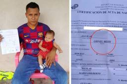 ¡Qué locura! Hondureño nombra a su hijo Lionel Messi y explica la razón: “Al otro le pondré Cristiano Ronaldo”
