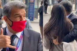 Laporta vaciló con una aficionada y en redes los usuarios creyeron que estaba ligando con ella.