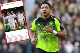 El defensor hondureño Emilio Izaguirre envía un mensaje en su último partido de la temporada.