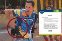 Olimpia-Motagua disputaron el clásico en la categoría U-14 y un padre de familia perdió el control por una decisión arbitral.