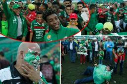 Jugadores, directivos y aficionados del Marathón terminaron embarrados de pastel tras el festejo anticipado del 92 aniversario. Acá todas las imágenes. Fotos Neptalí Romero