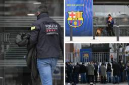 La policía registró este lunes las oficinas del Camp Nou, estadio del Barcelona. Todo esto para encontrar pruebas sobre el 'Barcagate'.