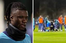 Un choque entre Eduardo Camavinga y Ousmane Dembélé dejó al jugador del Real Madrid tirado en el suelo.