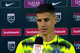 El portero del Motagua Jonathan Rougier se siente satisfecho por el resultado que sacaron en casa. Foto: Concacaf.