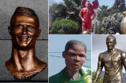 Cristiano Ronaldo inauguró aeropuerto con su nombre, sin imaginarse que su retrato de cera sería horrible y que causado burlas en todo el mundo.