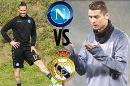 El partido entre en Napoli y Real Madrid arranca a partir de la 1:45 de la tarde en el estadio San Paolo. Los Merengues ganaron en la ida 3-1. Fotos AFP