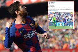 Messi es la gran pesadilla del Eibar en la primera división de la Liga Española y se lo reconocieron en redes sociales.