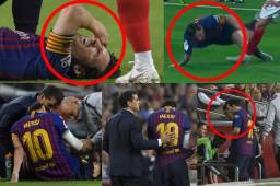 Lionel Messi enciende las alarmas en el FC Barcelona y sale lesionado del juego ante Sevilla.
