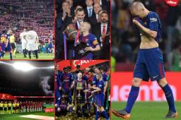 El Barcelona goleó 5-0 al Sevilla en la final de la Copa del Rey con dos goles de Luis Suárez, uno Lionel Messi, Coutinho e Iniesta.