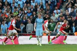 Alexis festejando su anotación que le dio la victoria ante el City.