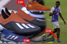 Estos son los botines más caros que usan los seleccionados hondureños. ¿Quién usa los mejores tacos y que marcas prefieren? Desde Fabián Coito, los legionarios y algunos jugadores del campo nacional andan buenas máquinas.