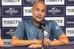 La conferencia de Pep Guardiola previo al Manchester City - Barcelona en Orlando.