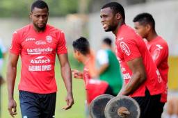 El delantero del Marathón, el colombiano Yustin Arboleda, trabaja para llegar en buenas condiciones al partidazo del sábado contra Motagua. Foto M. Valenzuela