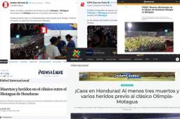 La noticia pasó de territorio hondureño y los medios internacionales han compartido el penoso incidente que se dio previo al clásico entre Olimpia y Motagua.