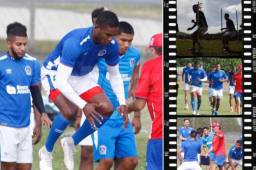 El Olimpia realizó la mañana de este martes un entrenamiento más de la semana previo al inicio de la Liga Nacional de Honduras. Esta vez con la presencia del defensor hondureño Brayan Beckeles como novedad. Foto: Ronal Aceituno