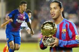 Ronaldinho llegó al Barcelona procedente del PSG en el 2003 y se marchó en el 2008 rumbo al AC Milan.