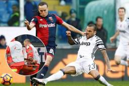 El ex jugador del FC Barcelona se tuvo que ir del terreno de juego al minuto 80.