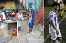 'Un día no tuve alimento y hoy Dios me ha puesto a dar a los que más necesitan', dice Luis Cruz, jugador de los Broncos de Choluteca, que ha regalado comida en medio de la crisis del Covid-19.