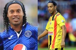 Ronaldinho pasa a la historia en el fútbol hondureño al vestir la camisa de Motagua y Real España en el Partido por la Paz.